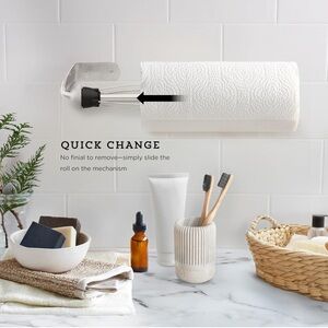 NEW Kamenstein Perfect Tear Wall Mount Paper Towel Holder for One-Handed Use
